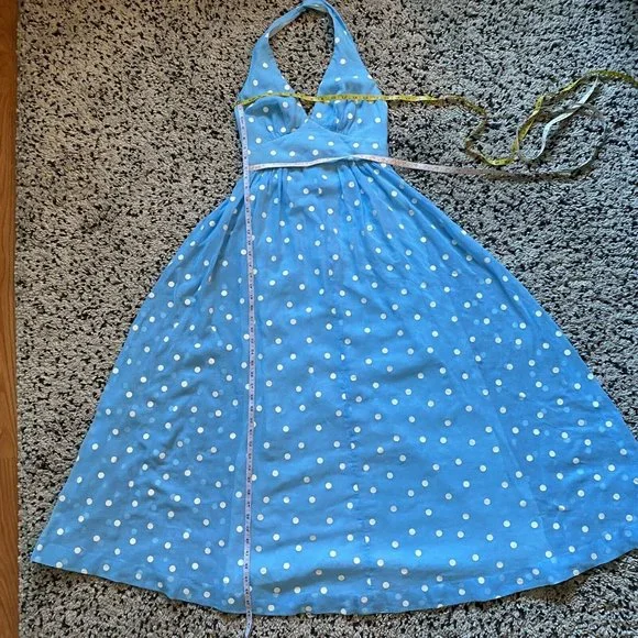 🔥SOLD🔥Candi Jones Vintage Retro Polka Dotted Halter Dress - Picture 8 of 8